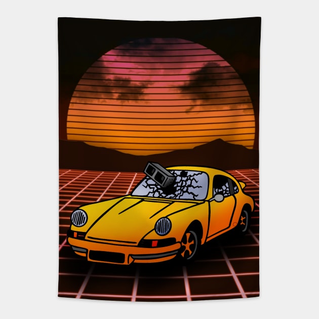 Broken sunset Tapestry by PinkAlienCreations