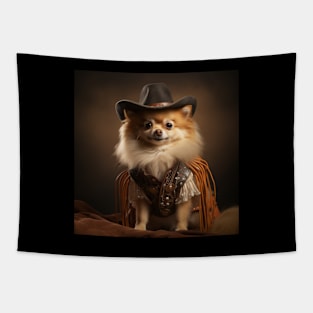 Cowboy Dog - Pomeranian Tapestry