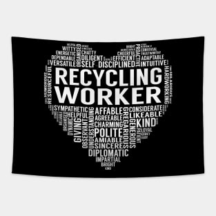 Recycling Worker Heart Tapestry