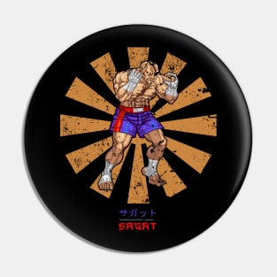 Sagat Retro Japanese Street Fighter Pin