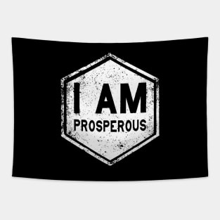 I AM Prosperous - Affirmation - White Tapestry