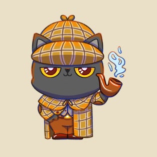 Cute Sherlock Holmes Kitty Cat T-Shirt