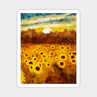 Sunflower Fields Magnet