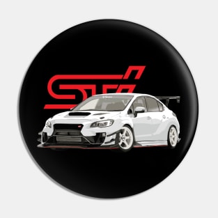 WRX STi Aspen White S209 VARIS Aero Pin