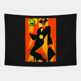 CARTOON SPOOKY HALLOWEEN PARTY Tapestry