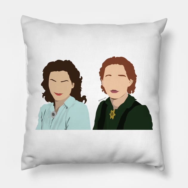 Freddie & Truus Oversteegen Pillow by itsaulart