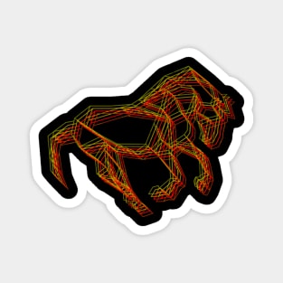 Bucking Bronco Horse Trippy Vector Art Magnet