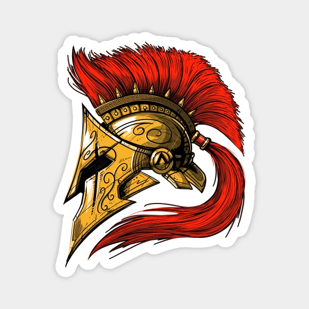 Spartan Helmet Magnet by underheaven