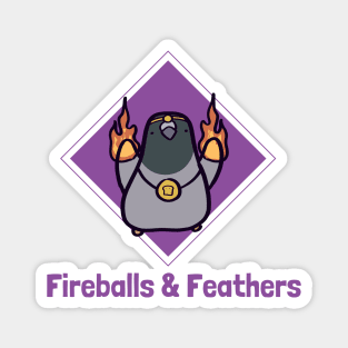 Fireballs & Feathers Sorcerer Pigeon Magnet