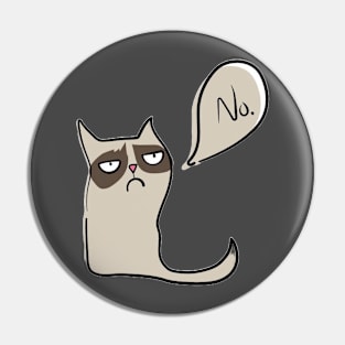 Black Cat Says No Pin