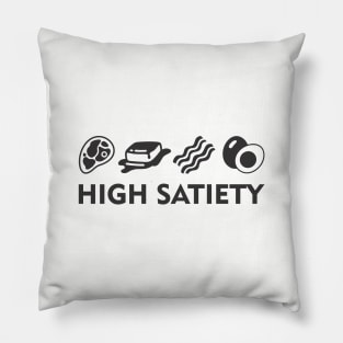 High Satiety - BBBE Carnivore Keto Diet (Black) Pillow