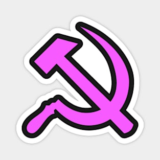 Hammer and Sickle Pink Magnet