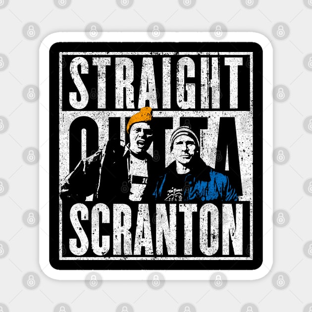 Straight Outta Scranton - Lazy Scranton Magnet by huckblade