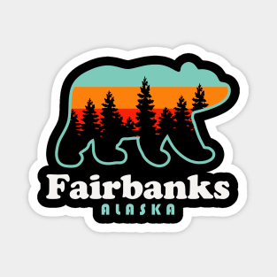 Fairbanks Alaska Vacation Travel Bear Trees Magnet