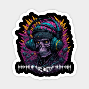 SKULL RAVE BASS Magnet