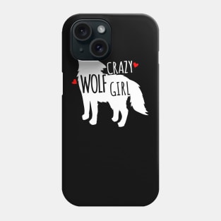 crazy wolf girl Phone Case