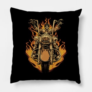 Bikers Skull Pillow