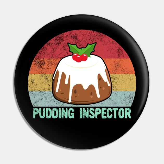 Retro Christmas Figgy Pudding Inspector Pin by KawaiinDoodle