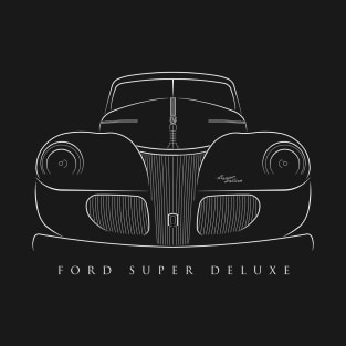 1941 Ford Super Deluxe - front stencil, white T-Shirt