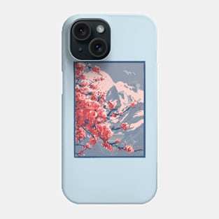 Cherry Blossoms Mountain Phone Case