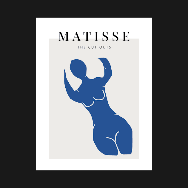 Matisse the blue woman scandivian art print by GraphicO