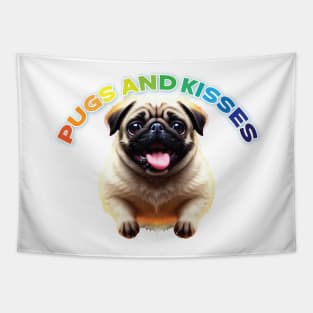 Just Pugs and Kisses 8 Tapestry