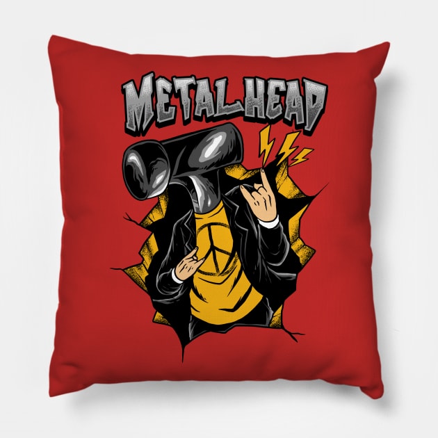 metalhead Pillow by spoilerinc