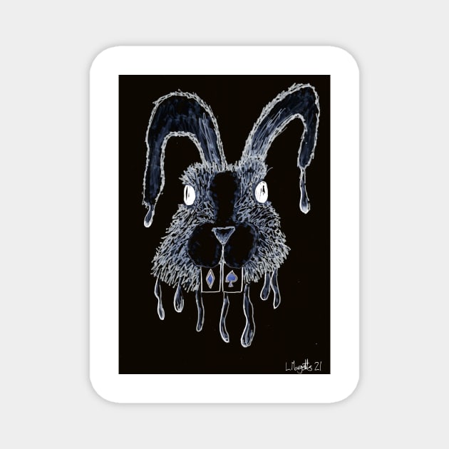 Lucky Rabbits Head i Magnet by LukeMargetts