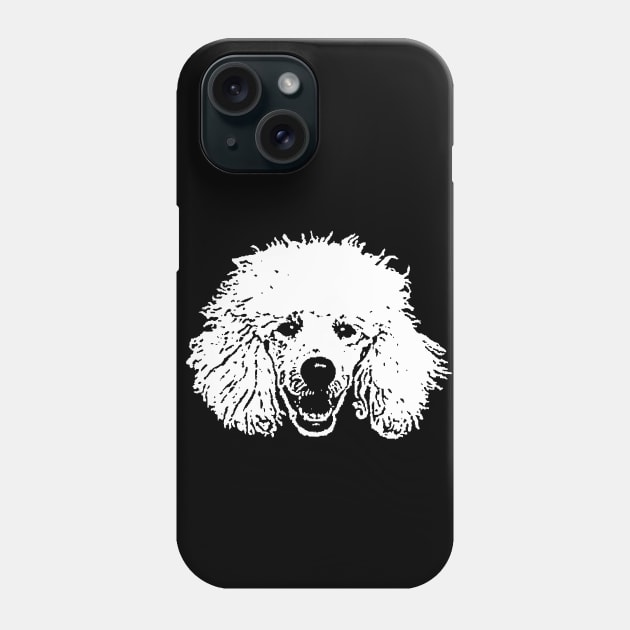 White Poodle Phone Case by childofthecorn