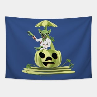 Pumpkin Zombie Halloween Tapestry