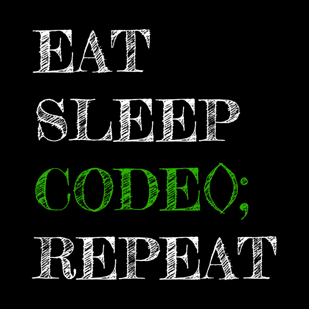 Eat Sleep Code() Repeat by cryptogeek