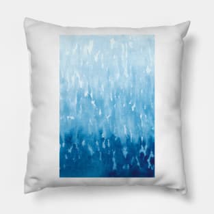 Abstract Blue Watercolor painting Pillow