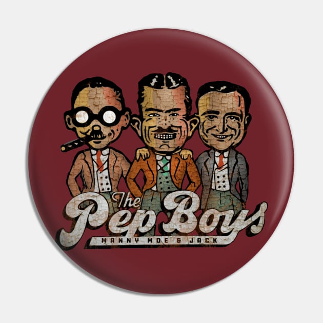 PEP BOYS old and glorious Vintage Pin by Midcenturydave