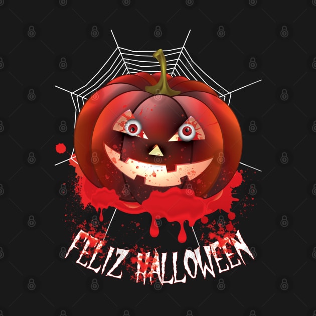 Feliz Halloween Funny Pumpkin by HI Tech-Pixels