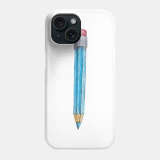 blue pencil Phone Case