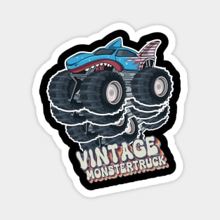 Vintage Monster Truck Magnet