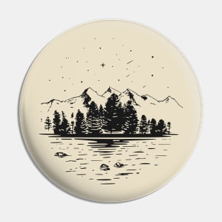 Night in the forest Pin