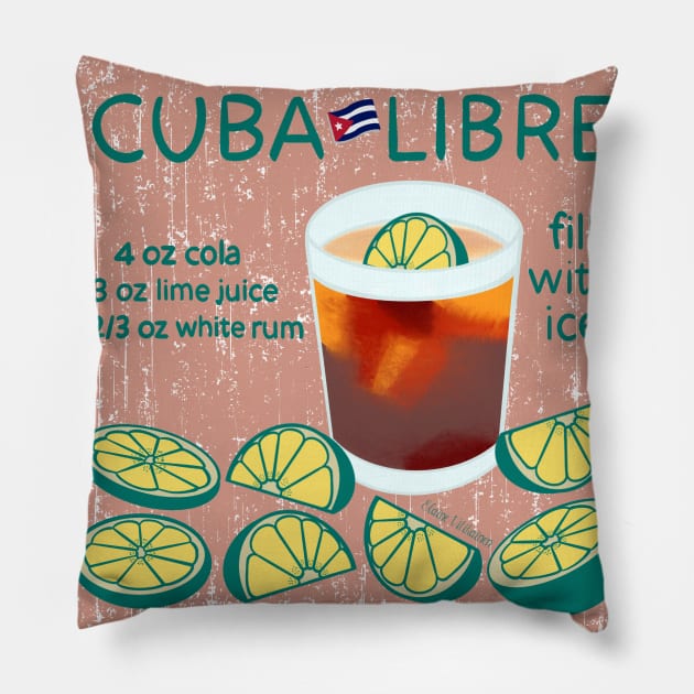 Cuba Libre Pillow by EV Visuals