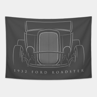 1932 Ford Model A Roadster - front stencil, white Tapestry