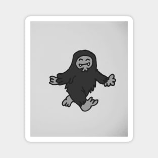 B&W Cutie Bigfoot Magnet