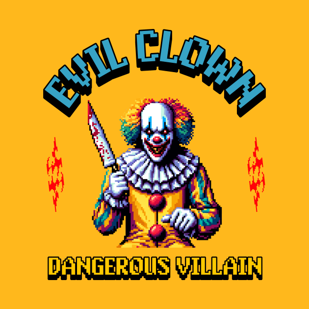 scary evil clown villain by Dracoola