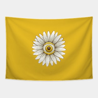 Eye of Daisy Flower Tapestry