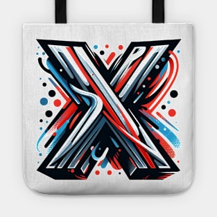 Letter X design graffity style Tote