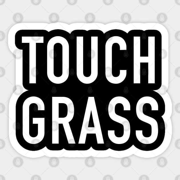 Touch Grass Meme Sticker | Poster