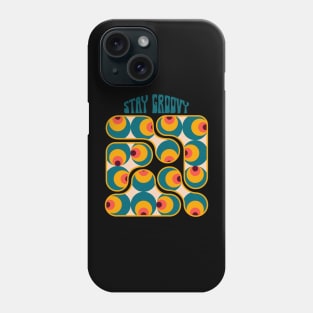 Groovy seventies circles Phone Case