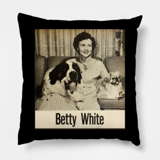 betty white vintage Pillow