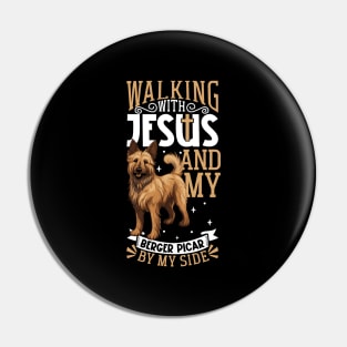 Jesus and dog - Berger Picar Pin