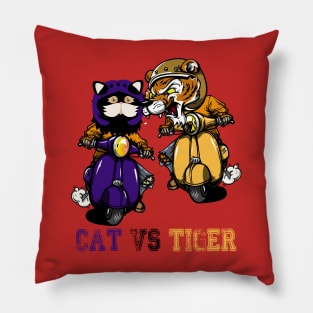 Cat Vs Tiger Pillow