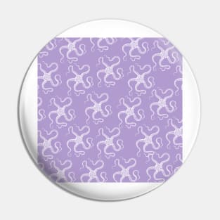 spiny brittle starfish aloha print hawaii pattern light purple and white Pin