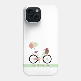 Bike with Balloons "Enjoy the Journey" Phone Case